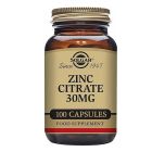 Solgar Zinc Citrate 30mg Συμπλήρωμα Κιτρικού Ψευδάργυρου, 100veg.caps
