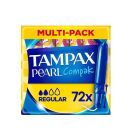 Tampax Promo Multi-Pack Compak Pearl Regular Ταμπόν με Απλικατέρ για Μικρή έως Μέτρια Ροή 72 Τεμάχια