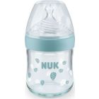 Nuk Nature Sense Γυάλινο Μπιμπερό Θηλή Σιλικόνης 0-6m 120ml