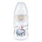 Nuk First Choice+ Disney Winnie the Pooh Μπιμπερό Πολυπροπυλενίου (PP) με Θηλή Σιλικόνης 0-6m & Δείκτη Ελέγχου Θερμοκρασίας 150ml