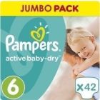 PAMPERS ACTIVE BABY DRY JUMBO PACK Νο 6 (15+kg) ΒΡΕΦΙΚΕΣ ΠΑΝΕΣ 42 ΤΜΧ