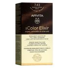 Apivita My Color Elixir 7.43 Ξανθό Χάλκινο Μελί Κρέμα Βαφή Σε Σωληνάριο 50ml & Ενεργοποιητής Χρώματος 75ml