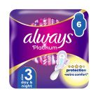 Always Platinum Ultra Night Σερβιέτες Νο3 6 τεμάχια 
