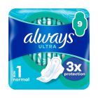 Always Ultra Σερβιέτες Normal (Μέγεθος 1) 9 Σερβιέτες