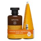 Apivita Keratin Silky Perfection Hair Duo Promo Keratin Repair Shampoo Σαμπουάν Θρέψης & Επανόρθωσης 250ml + Keratin Repair Conditioner Κρέμα Μαλλιών Θρέψης & Επανόρθωσης 150ml