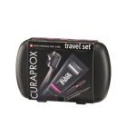 Curaprox Μαύρο Travel Set Οδοντόβουρτσα, Μεσοδόντιο Βουρτσάκι Duo-Holder & Οδοντόκρεμα Black is White