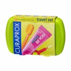 Curaprox Πράσινο Travel Set Οδοντόβουρτσα, Μεσοδόντιο Βουρτσάκι Duo-Holder & Οδοντόκρεμα Be You