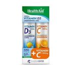 Health Aid Promo Vitamin D3 2000iu με Γεύση Πορτοκάλι & Vitamin C 1000mg 20 Αναβράζοντα Δισκία