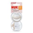 NUK Mommy Feel Πιπίλα σιλικόνης 0-9 μηνών Γκρι/Λευκό 2 τεμάχια