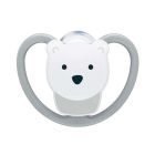 NUK Perfect Match Air Night Πιπίλα Σιλικόνης Polar Bear με Θήκη για 6-18m 1τμχ