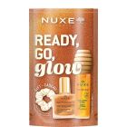 Nuxe Promo Ready, Go, Glow με Lip Care Oil Gloss για Ενυδάτωση Χειλιών 10ml + Ιριδίζον Ξηρό Λάδι Ενυδάτωσης 10ml + Λαστιχάκι Μαλλιών 1 σετ