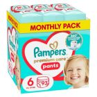 Pampers Premium Care No.6 Monthly Pack (13-19kg) Βρεφικές Πάνες Βρακάκι 93τεμ