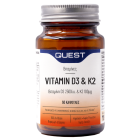 Quest D3 2500IU & K2 100mg, Συμπλήρωμα Διατροφής Για Το Ανοσοποιητικό, Τα Οστά, Τους Μυς & Τα Δόντια 60caps.