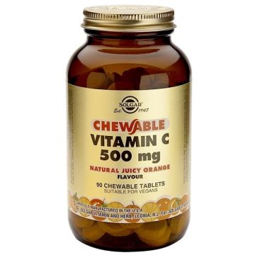 SOLGAR VITAMIN C 500MG CHEWABLE ΠΟΡΤΟΚΑΛΙ 90TAB
