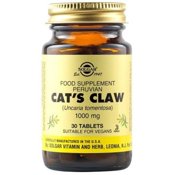 SOLGAR CAT’S CLAW 1000MG TABS 30S