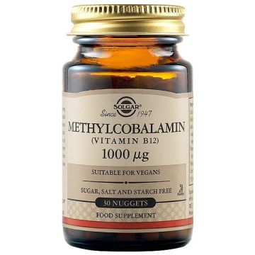 SOLGAR METHYLCOBALAMIN B12 1000μg 30NUGGETS