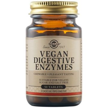 SOLGAR VEGAN DIGESTIVE ENZYMES TABS 50S