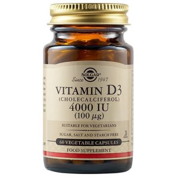 SOLGAR VIT D-3 4000IU 100MG 60CAPS