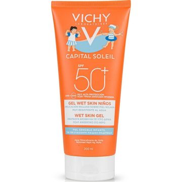 Vichy Capital Soleil Wet Skin Gel Kids SPF50 200ml - Παιδικό Αντηλιακό Γαλάκτωμα