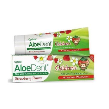 Optima Aloe Dent Strawberry Children's Toothpaste Οδοντόκρεμα για Παιδιά με Αλόη & Γεύση Φράουλα 50ml