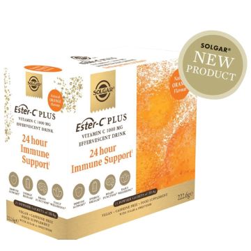 Solgar Ester C Plus Vitamin C 1000mg Effervescent Drink Σκόνη Για Πόσιμο Διάλυμα Με Βιταμίνη C Ταχείας Δράσης 21 φακελάκια