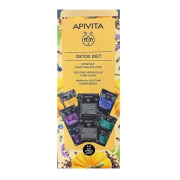 Apivita Detox Diet Masks Μηνιαία Ρουτίνα Καθαρισμού Προσώπου