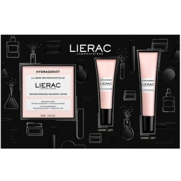 Lierac Promo Pack Hydragenist με Kρέμα Προσώπου για Ενυδάτωση & Λάμψη 50ml + Δώρο Ενυδατική Κρέμα Ματιών 7,5ml + Ορός Ενυδάτωσης Προσώπου 15ml