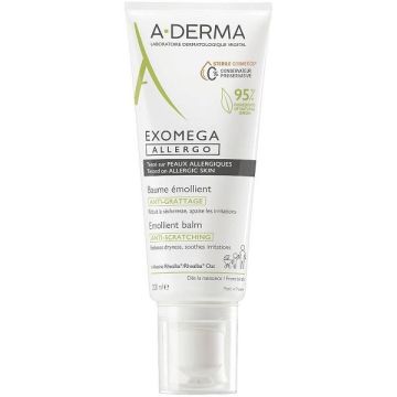 A-Derma Exomega Allergo Emollient Balm Ενυδατικό Μαλακτικό Bάλσαμο 200ml