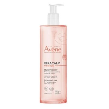 Avene Xeracalm Nutrition Gel Nettouant Καθημερινό Τζελ Καθαρισμού για Ευαίσθητο, Ξηρό Δέρμα Για Πρόσωπο και Σώμα 500ml