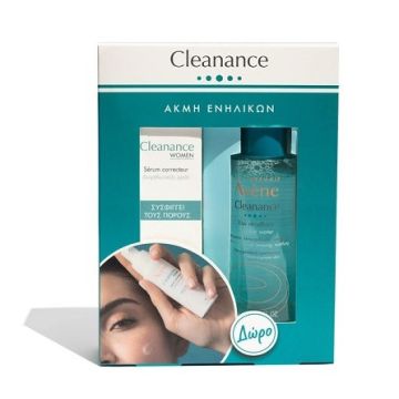 Avene Cleanance Promo Women Serum Ορός Διόρθωσης & Σύσφιξης Πόρων 30ml & Δώρο Cleanance Νερό Καθαρισμού & Ντεμακιγιάζ 100ml