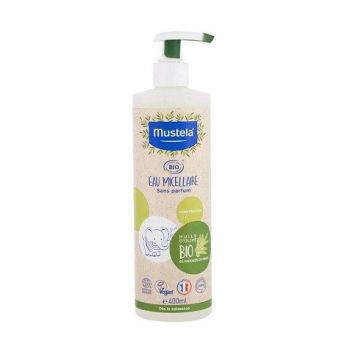 Mustela Bio Organic Μικκυλιακό Νερό Γιά Πρόσωπο & Σώμα Χωρίς Άρωμα Με Aloe & Olive Oil 400ml