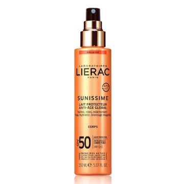 Lierac Sunissime Lait Protecteur Anti-Age Global SPF50 Αντηλιακό Γαλάκτωμα Σώματος Ολικής Αντιγήρανσης 150ml