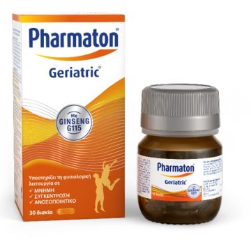 Sanofi Pharmaton Geriatric Συμπλήρωμα Διατροφής με συνδυασμό βιταμινών, μετάλλων, ιχνοστοιχείων & Ginseng G115, 30 caps