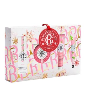 Roger & Gallet Promo Pack Rose Wellbeing Fragrant Water Άρωμα με Αιθέριο Έλαιο Τριαντάφυλλου 30ml & Perfumed Soap Bar Αρωματική Μπάρα Σαπουνιού με Αιθέριο Έλαιο Τριαντάφυλλου 100g& Wellbeing Body Lotion Γαλάκτωμα Σώματος με Αιθέριο Έλαιο Τριαντάφυλλου 50m
