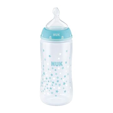 NUK FIRST CHOISE PLUS ΜΠΙΜΠΕΡΟ ΑΠΟ ΠΟΛΥΠΡΟΠΥΛΕΝΙΟ ΜΕ ΘΗΛΗ ΣΙΛΙΚΟΝΗΣ M 300ML 6-18M 1ΤΜΧ