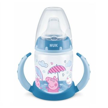  Nuk Peppa Pig Μπλε Μπιμπερό Εκπαίδευσης με Δείκτη Ελέγχου Θερμοκρασίας 6-18m 150ml 