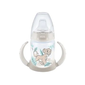 Nuk First Choise Learner Bottle Lion King Εκπαιδευτικό Μπιμπερό με Ρύγχος Σιλικόνης με 2 Λαβές 6-18 Μηνών, 150ml