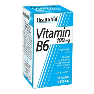 Health Aid Vitamin B6 100mg (Pyridoxine HCL) 90 tabs