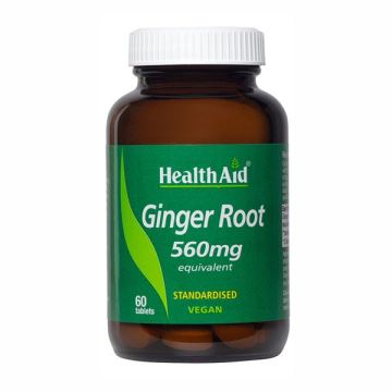 Health Aid Ginger Root 560mg, 60tabs