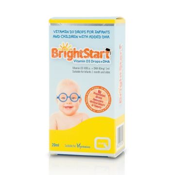 Quest Bright Start Vitamin D3 Drops & DHA - Βιταμίνη D3 και DHA για Βρέφη και Παιδιά 20ml