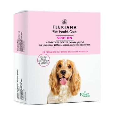 Power Health Fleriana Pet Health Spot Οn Απωθητικές Πιπέτες Σκύλου ή Γάτας 3x5ml