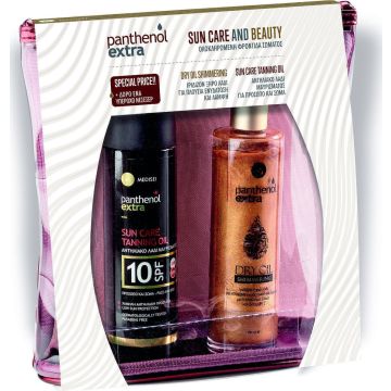 Panthenol Σετ Sun Care Tanning Oil SPF10 (150ml) & Panthenol Extra Dry Oil Shimmering, 100ml ΔΩΡΟ  ΝΕΣΕΣΕΡ