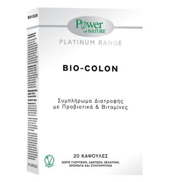Power Health Platinum Range Συμπλήρωμα Διατροφής Bio-Colon, 20caps