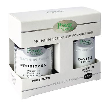 Power Health Platinum Range Premium Formulation Probiozen, 15 Δισκία & ΔΩΡΟ Vitamin D3 2000IU 20 Δισκία