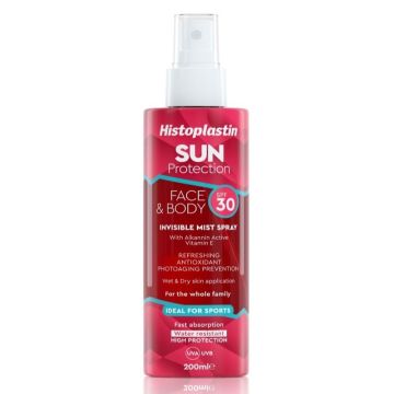 Histoplastin Sun Face & Body Invisible Mist Spray SPF30 200ml (Αντηλικακό Mist Σπρέι Προσώπου & Σώματος)