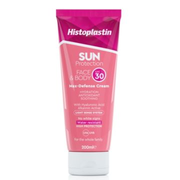 Histoplastin Sun Face & Body Max Defense Cream SPF30 200ml (Αντηλιακή Κρέμα Προσώπου & Σώματος)
