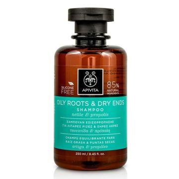 Apivita Oil Roots & Dry Ends Σαμπουάν Εξισορρόπησης για Λιπαρές Ρίζες & Ξηρές Άκρες, με Τσουκνίδα & Πρόπολη, 250ml