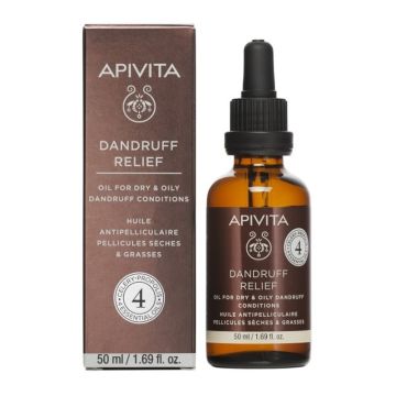Apivita Dandruff Relief Oil Λάδι κατά της Ξηροδερμίας & της Λιπαρής Πιτυρίδας με Σέλερυ, Πρόπολη & 4 Αιθέρια Έλαια, 50ml