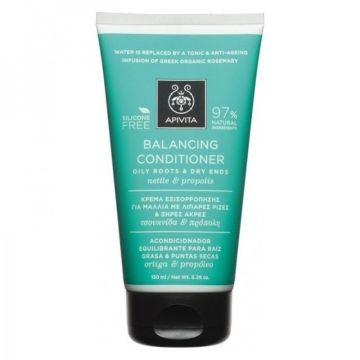 Apivita Oily Roots Dry Ends Balancing Conditioner Κρέμα Μαλλιών Εξισορρόπησης για Λιπαρές Ρίζες & Ξηρές Άκρες, με Τσουκνίδα & Πρόπολη, 150ml