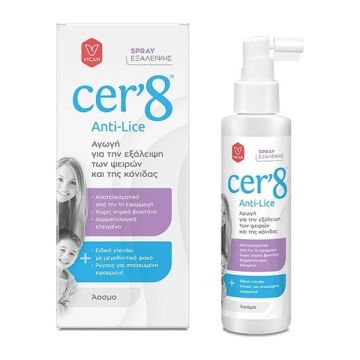 Vican Cer'8 Anti Lice Spray Αγωγή Εξάλειψης των Ψειρών και της Κόνιδας Άοσμο Σπρέι 125ml